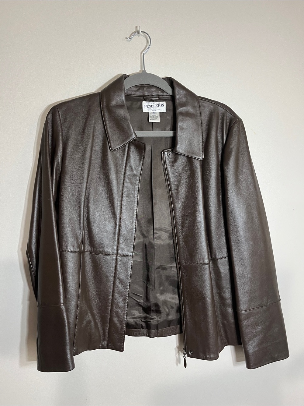 Vintage Pendleton Women's Dark Brown Leather Jacket